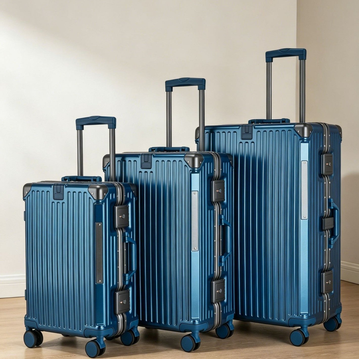 Unisex Aluminium Hartschalen Reisegepäck Set Brehn