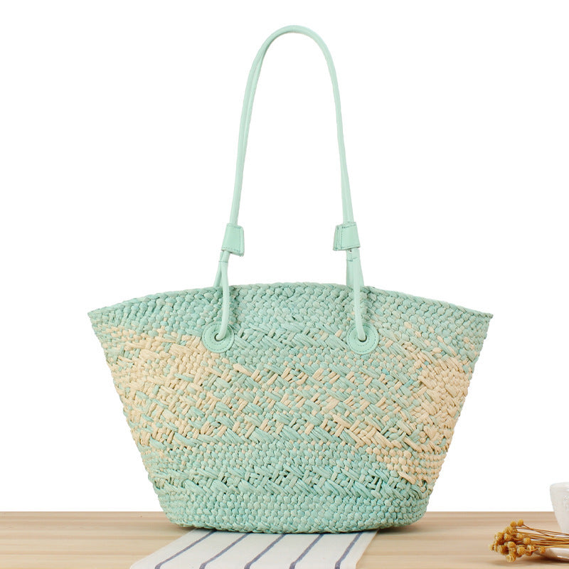 Geflochtene Strandtasche mit Elegantem Farbverlauf Brehn