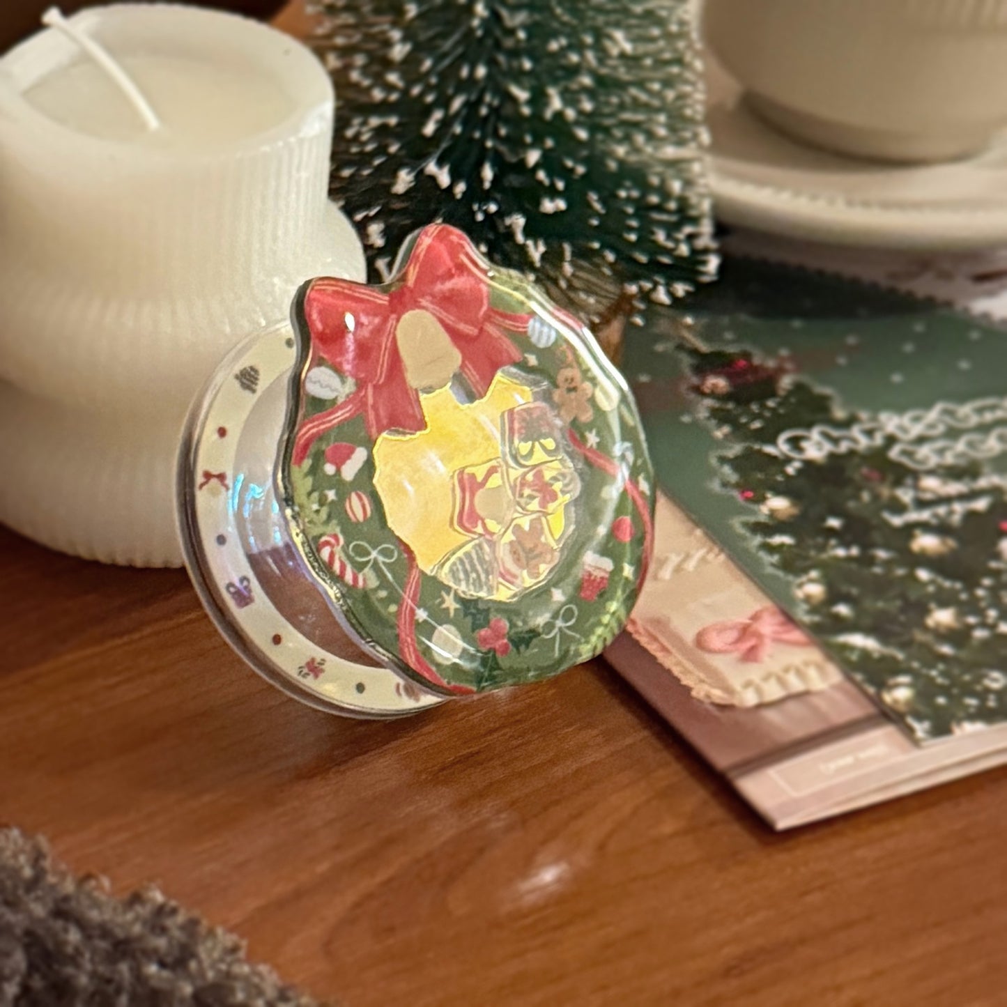 Dekorativer Keramik-Untersetzer im Weihnachtsdesign Brehn