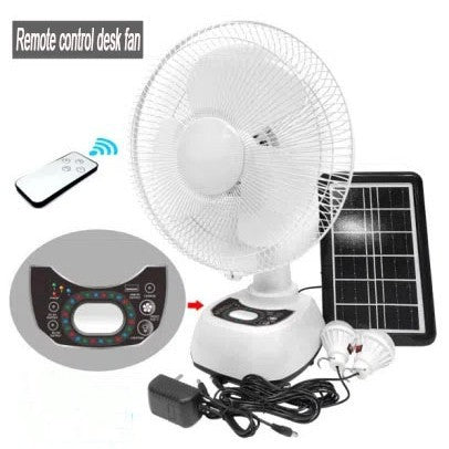 Damen Tischventilator mit Fernbedienung und Solarbetrieb Brehn