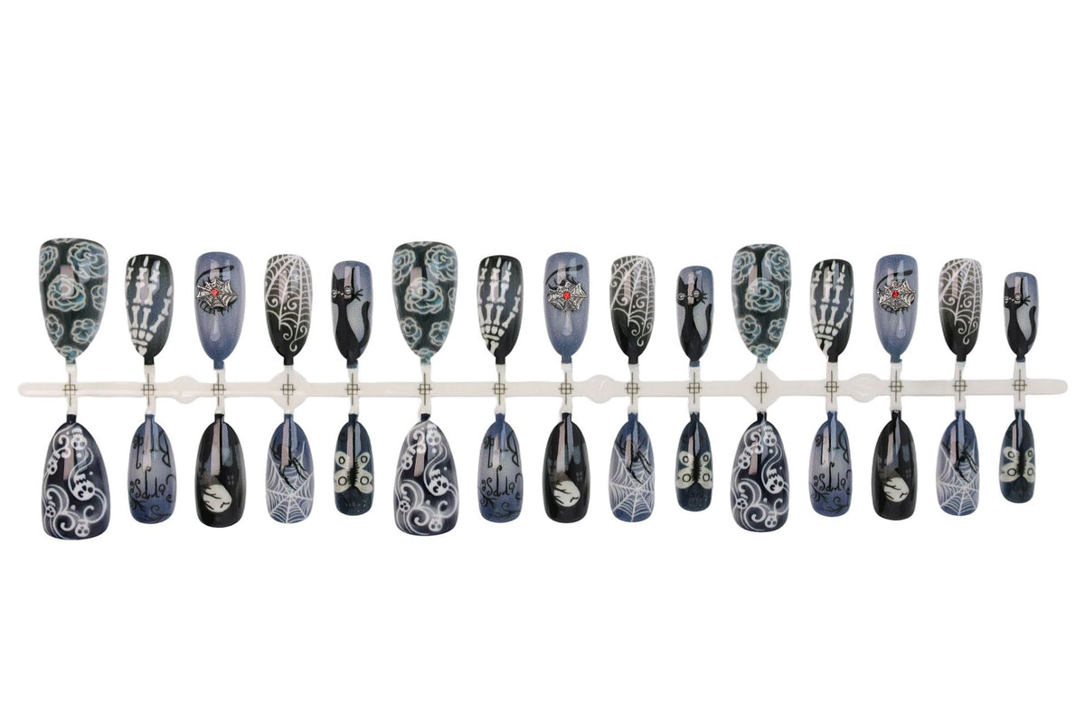 Halloween Kunstnagelset mit einzigartigen gruseligen Designs Brehn