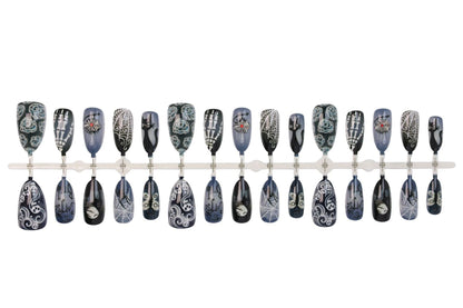 Halloween Kunstnagelset mit einzigartigen gruseligen Designs Brehn