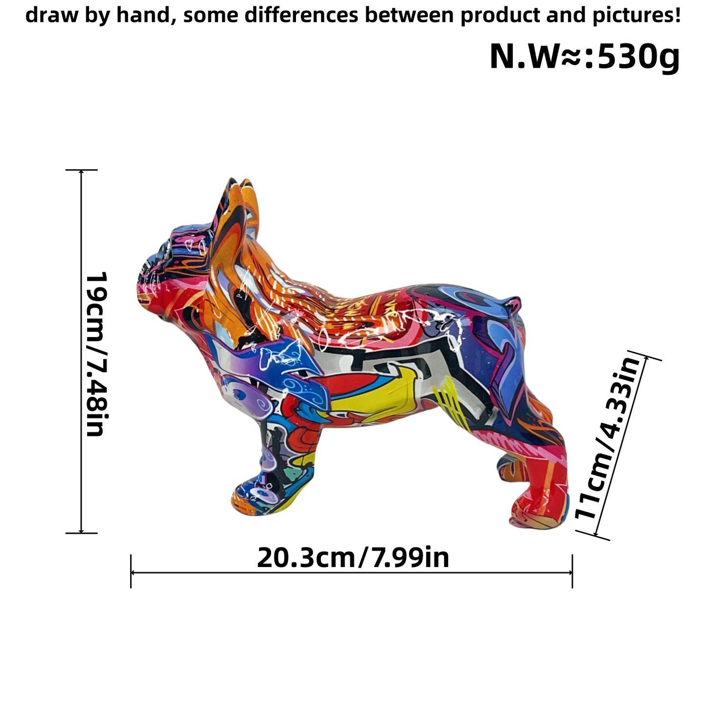 Künstlerische Bulldoggen Skulptur Brehn