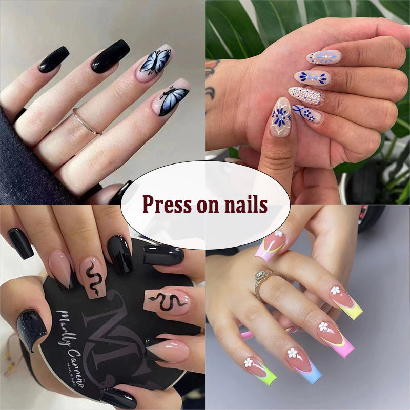 Kunstnagelset mit einzigartigen Mustern Brehn