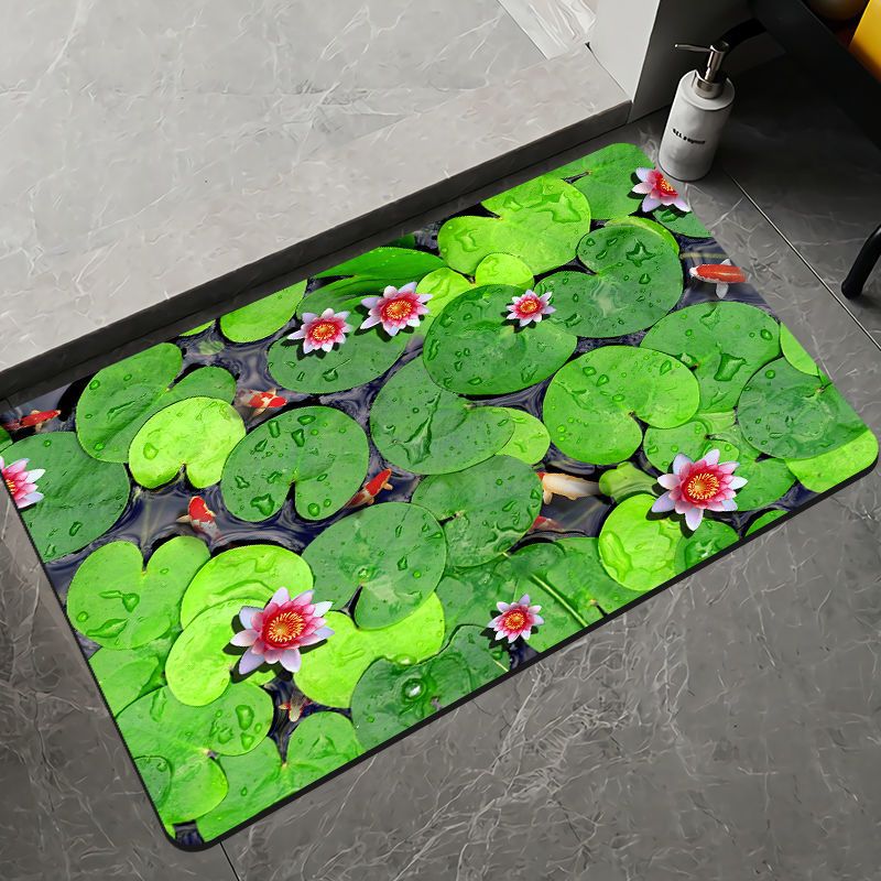 Elegante Blumenmuster Badezimmermatte Brehn