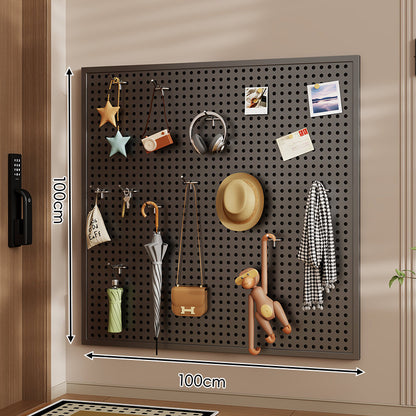 Wandanag perforiertes Lochboard-Organizer-Panel Großes Quadrat mit modularen Haken und Zubehör