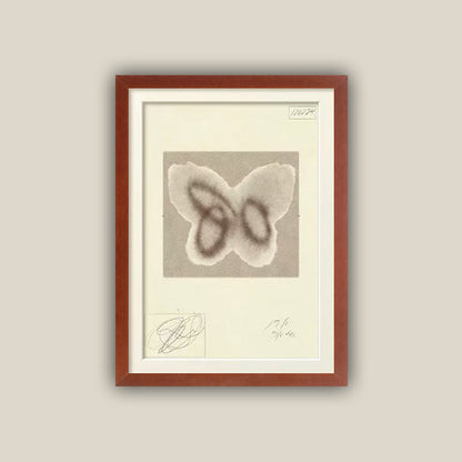 Künstlerischer Schmetterling gerahmter Druck