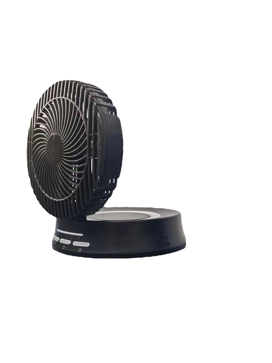 Unisex nan tragbarer oszillierender USB Schreibtischventilator mit verstellbarem Neigungswinkel, drei Geschwindigkeiten, leisem Motor und LED Nachtlicht Brehn
