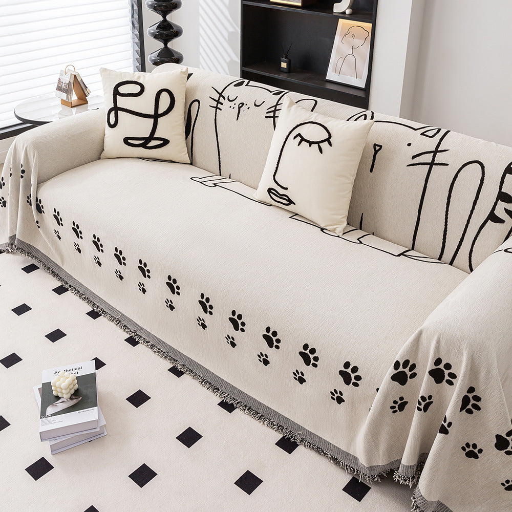 Abstraktes Design Wolldecke