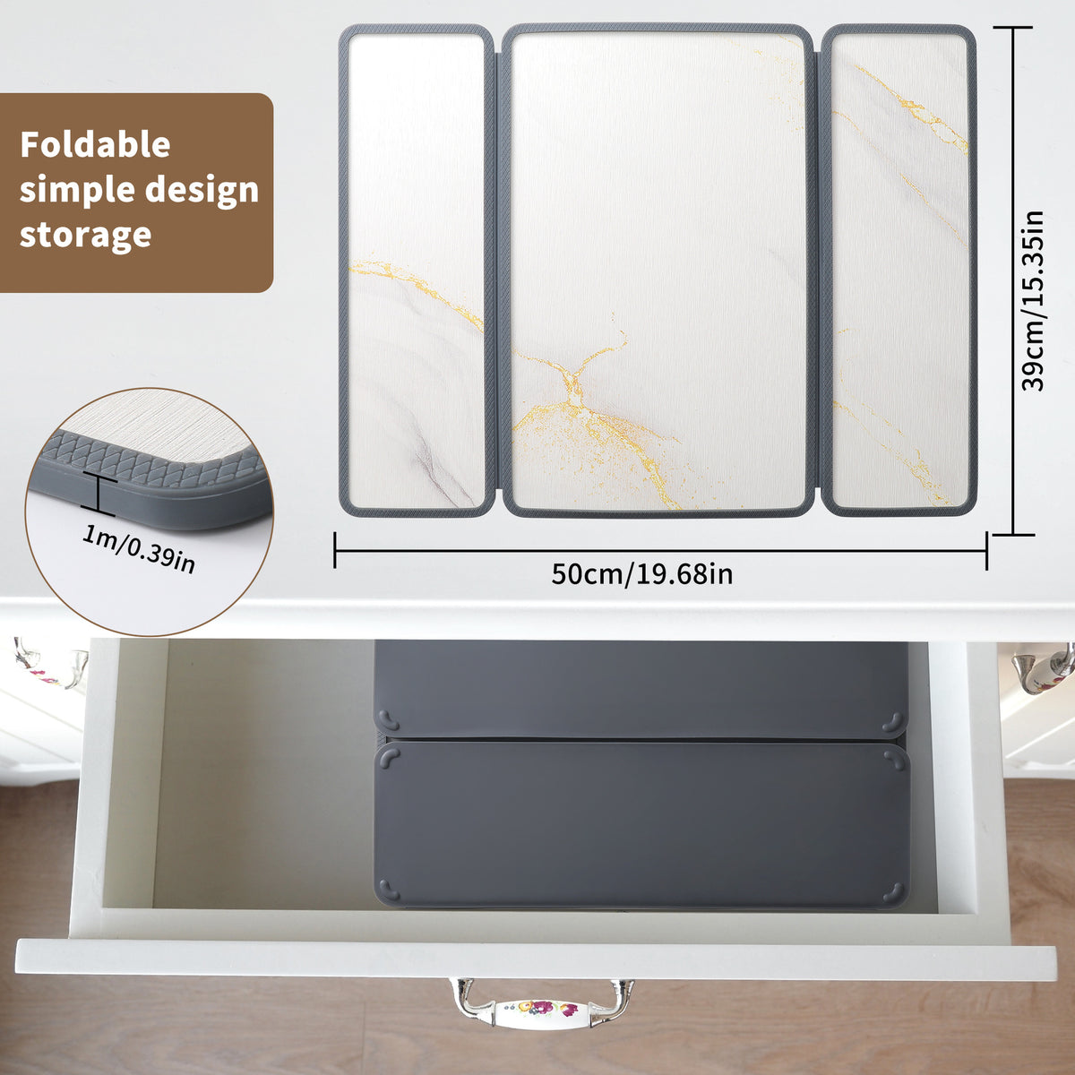 Elegante Marmor-Design Serviermatte