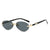 Damen modische ovale Sonnenbrille mit trendigem Metallrahmen Brehn