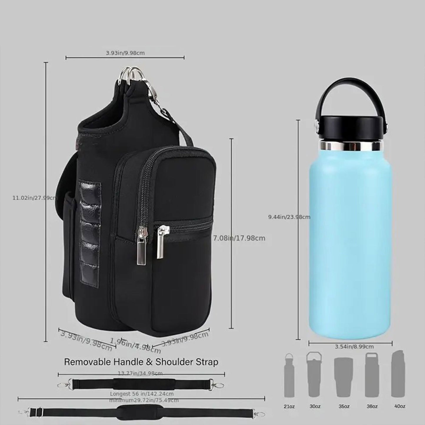 Damen isolierte Multifunktionsflaschen-Tasche Brehn