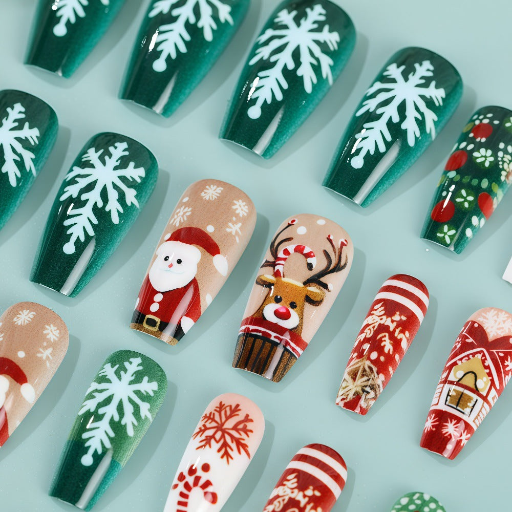 Kunstnägel Set mit festlichen Weihnachtsmotiven Brehn