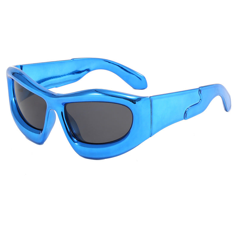 Damen Sportliche Sonnenbrille mit robustem, geometrischem Rahmendesign Brehn