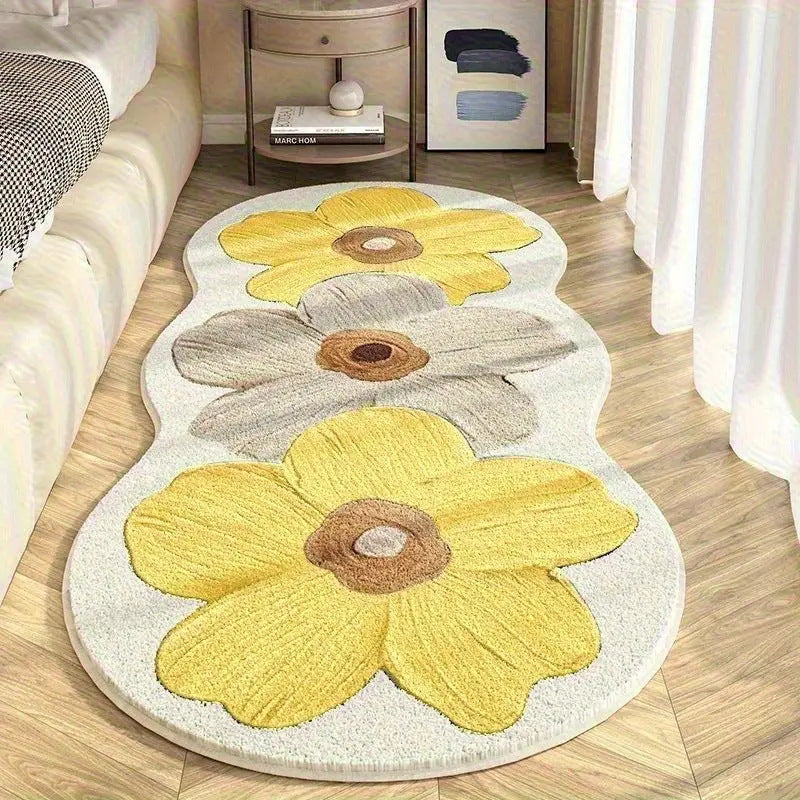 Blumenförmiger Teppich