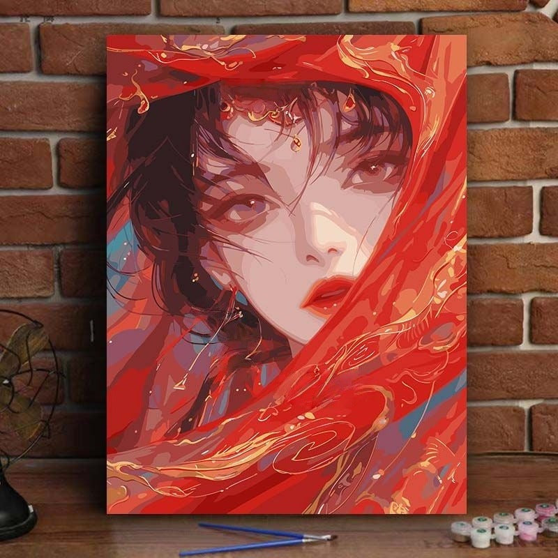 Abstrakte Kunst-Porträt-Leinwanddruck Brehn