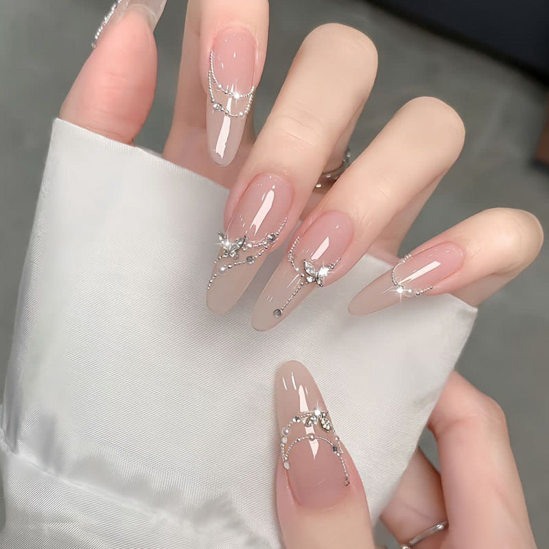 Kristall-Verzierte Press-On Nagelset Brehn