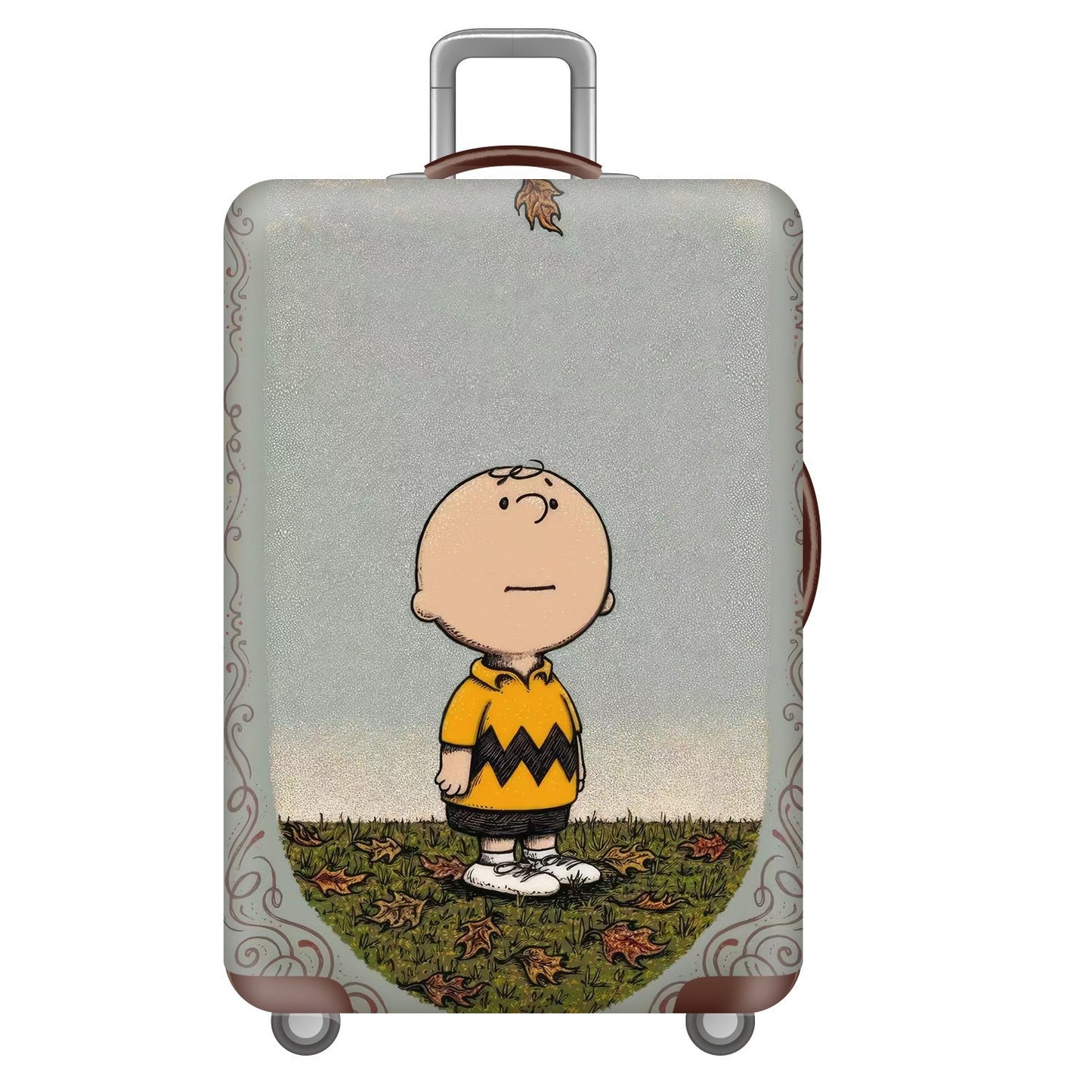 Unisex nan robuster Hartschalen-Trolley mit Löwenportrait Motivdruck, stoßfester ABS-Polycarbonat-Schale, mehrrädrigem Fahrwerk und TSA-Sicherheitsverschluss Brehn