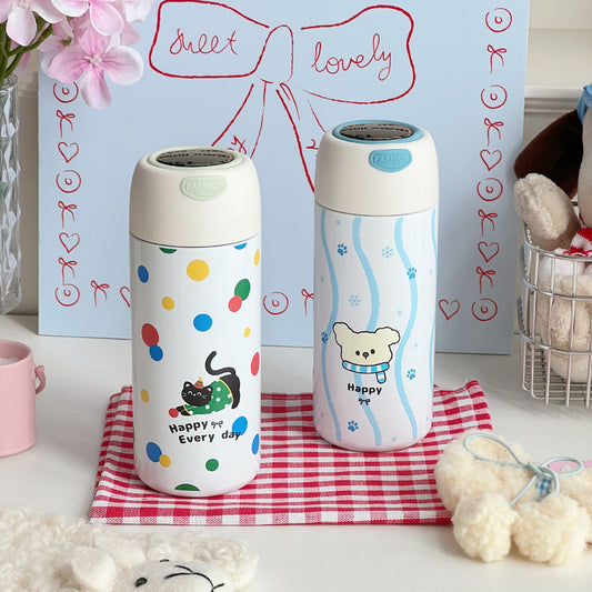Damen Isolierte Trinkflasche mit verspieltem Tierdesign Brehn