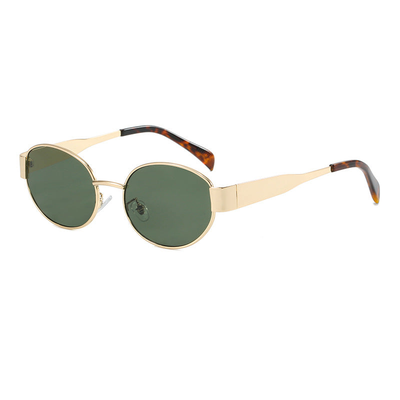 Ovalförmige Sonnenbrille mit Elegantem Metallrahmen Brehn