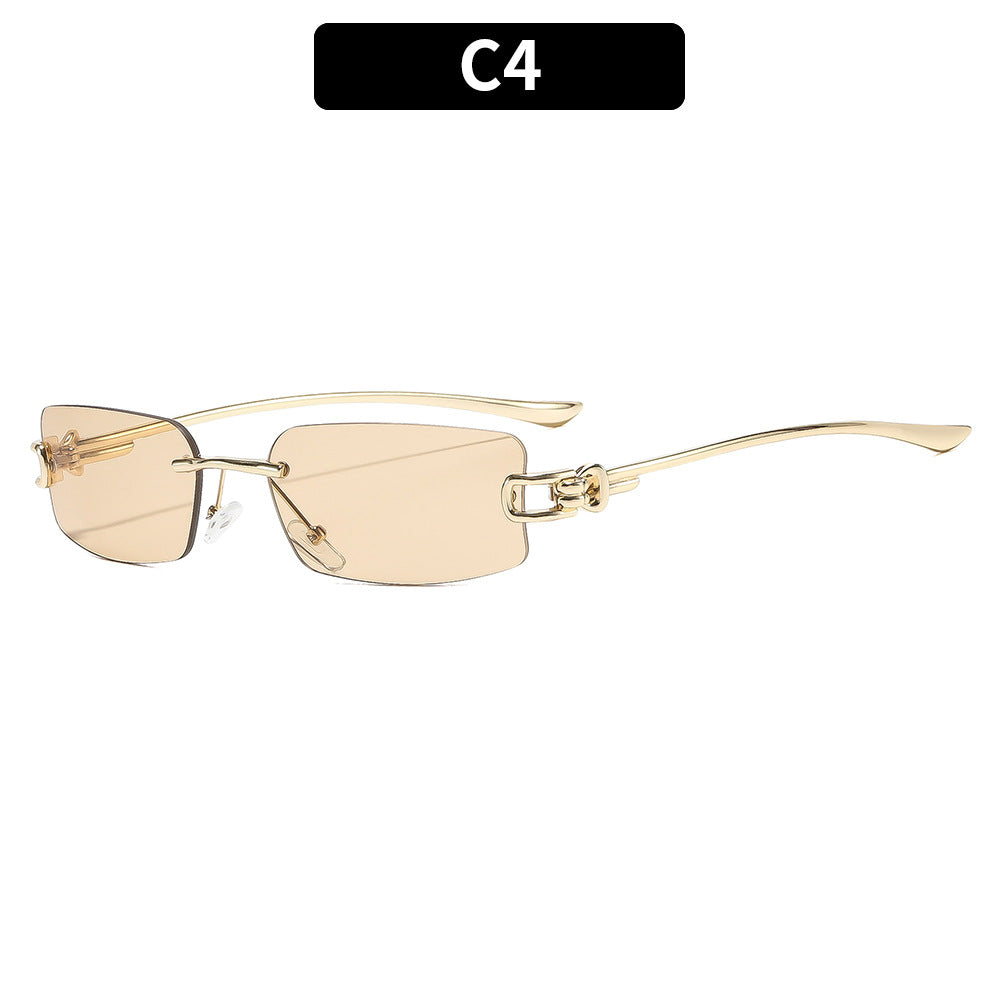Moderne Slim Rechteckige Rahmen Sonnenbrille