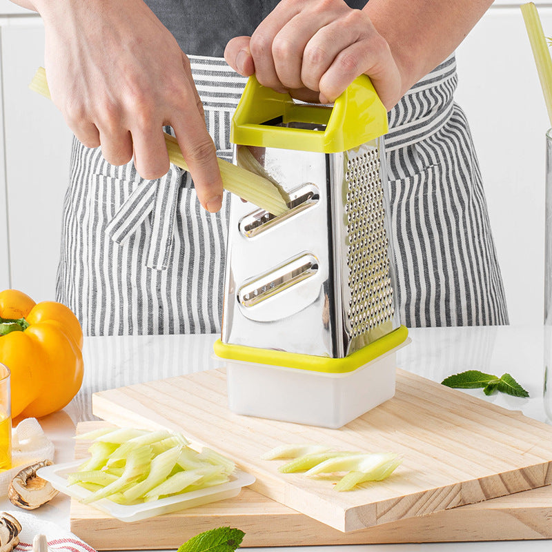 Hochwertige Edelstahl-Küchenreibe mit Rutschfestem Griff Brehn