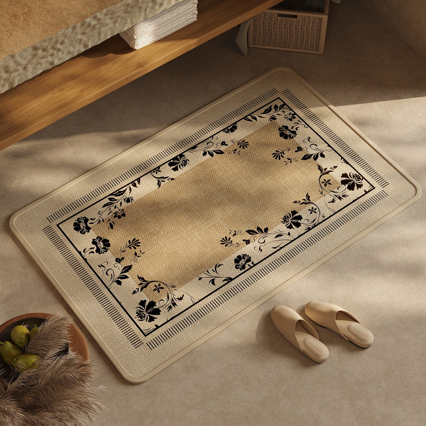 Schick geometrisches Design Badteppich Brehn