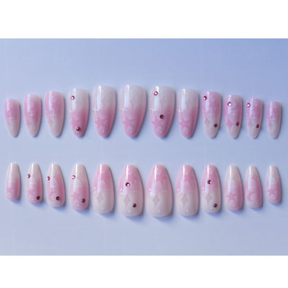 Künstlerisches mit Sternen verziertes Nagelkunst-Set