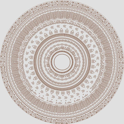 Runder geometrisches Muster Bereichsteppich