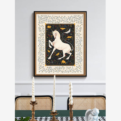 Künstlerisch dekorierte Einhorn Wandkunst