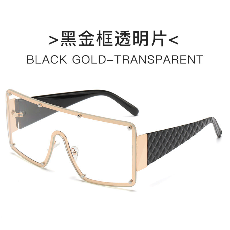 Damen Designer-Sonnenbrille im auffälligen rechteckigen Stil Brehn