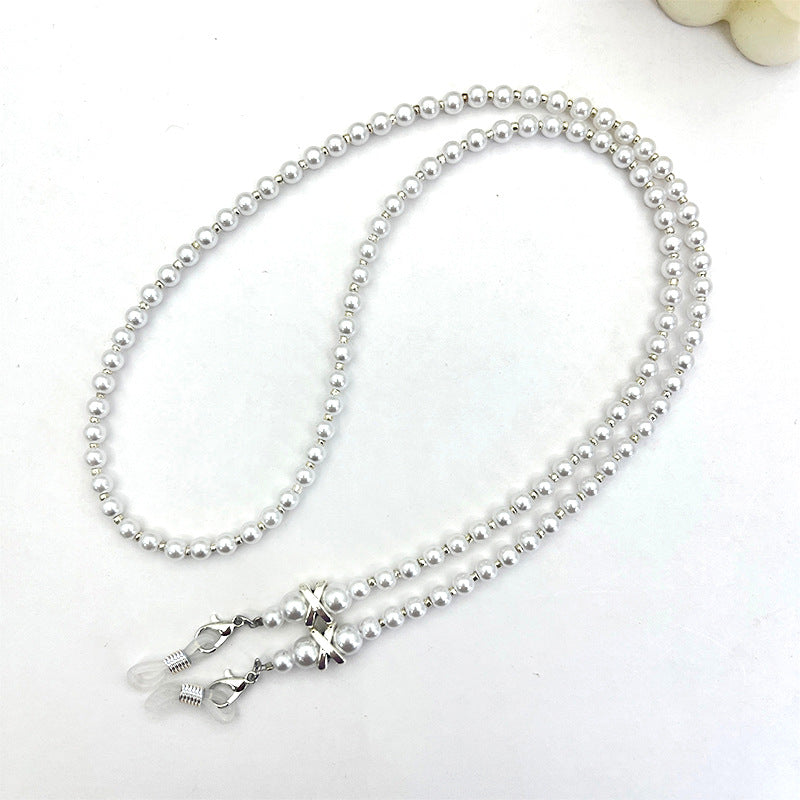 Elegante Perlenbesetzte Brillenband Brehn