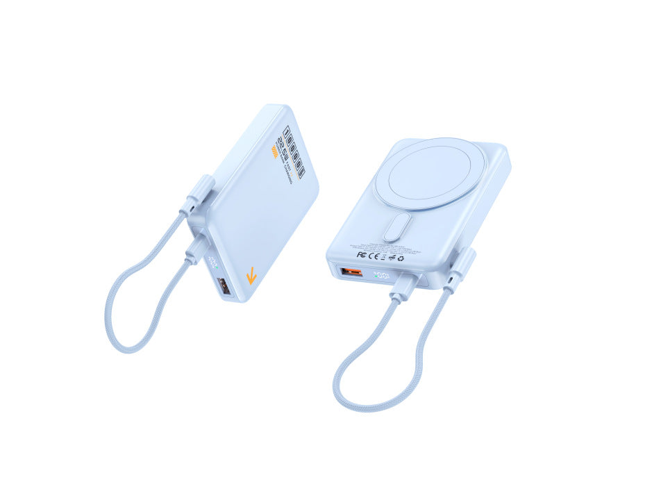Tragbare Powerbank mit Induktiver Schnellladefunktion und Led-Anzeige Brehn