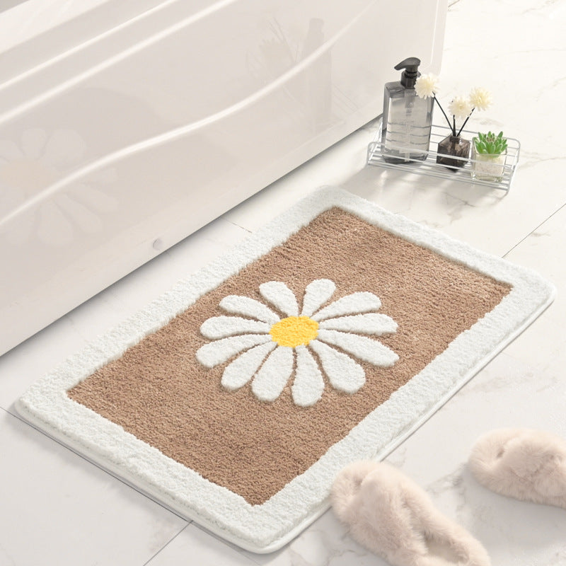 Floral gemusterte plüsch Badevorleger Brehn