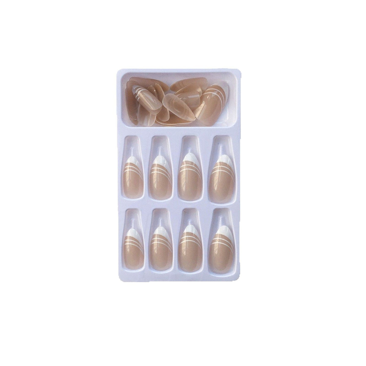 Elegantes langlebiges Press-On-Nageldesign