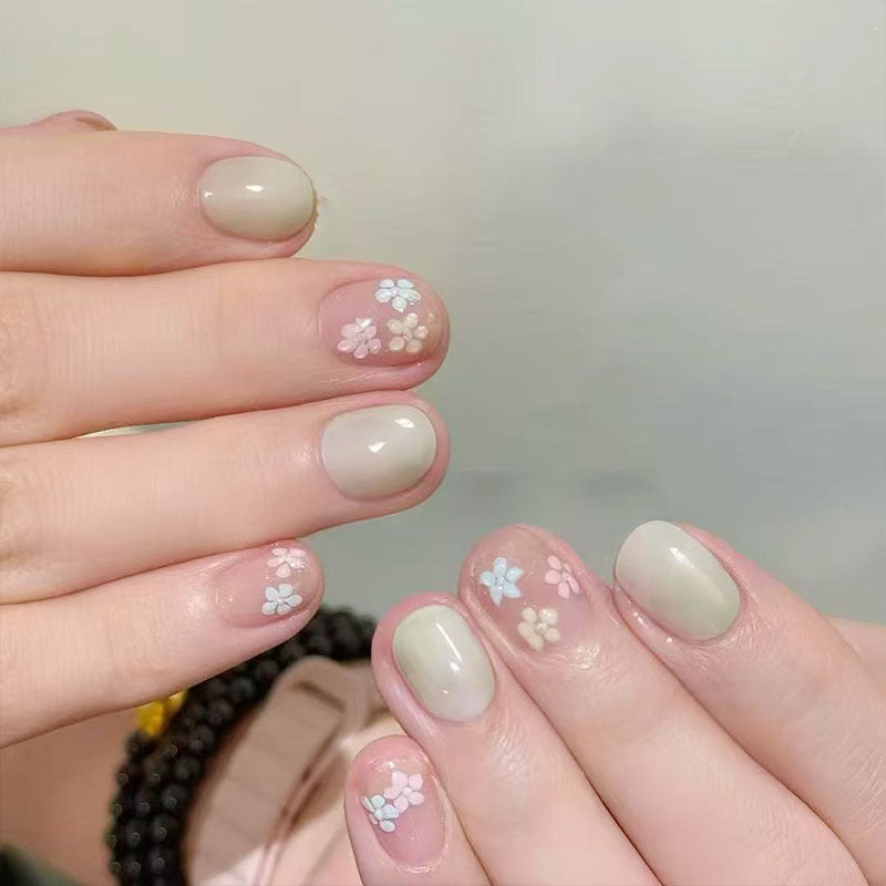 Künstlerisches katzenmotiviertes Press-On-Nagelkunstset Brehn