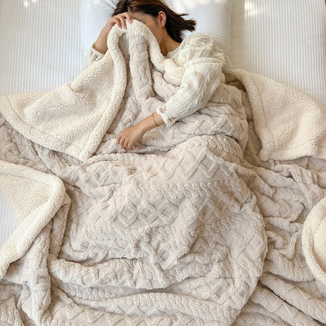 Luxuriöse Plüsch Sherpa Throw-Decke