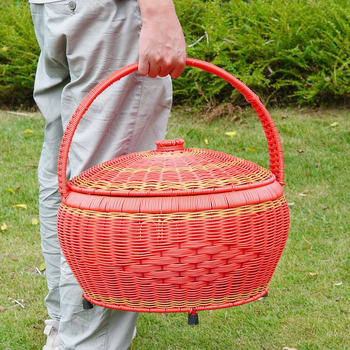 Vielseitiger Geflochtener Picknick Aufbewahrungskorb Brehn