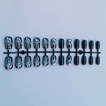 Künstlerisches Skelett Nagelkunstset