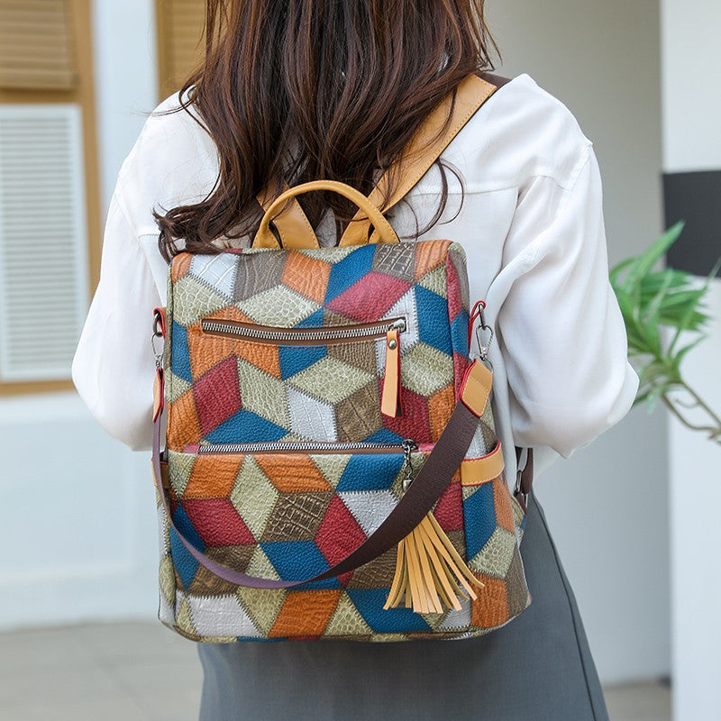 Texturiertes Kunstleder-Rucksack Brehn