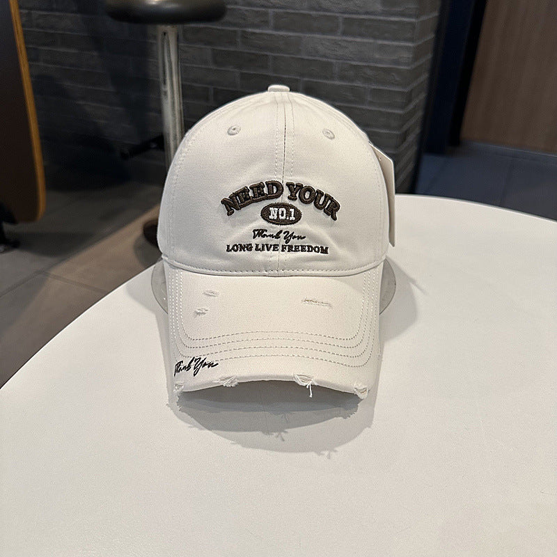 Herren Distressed Baumwolle Bestickte Baseballmütze Brehn