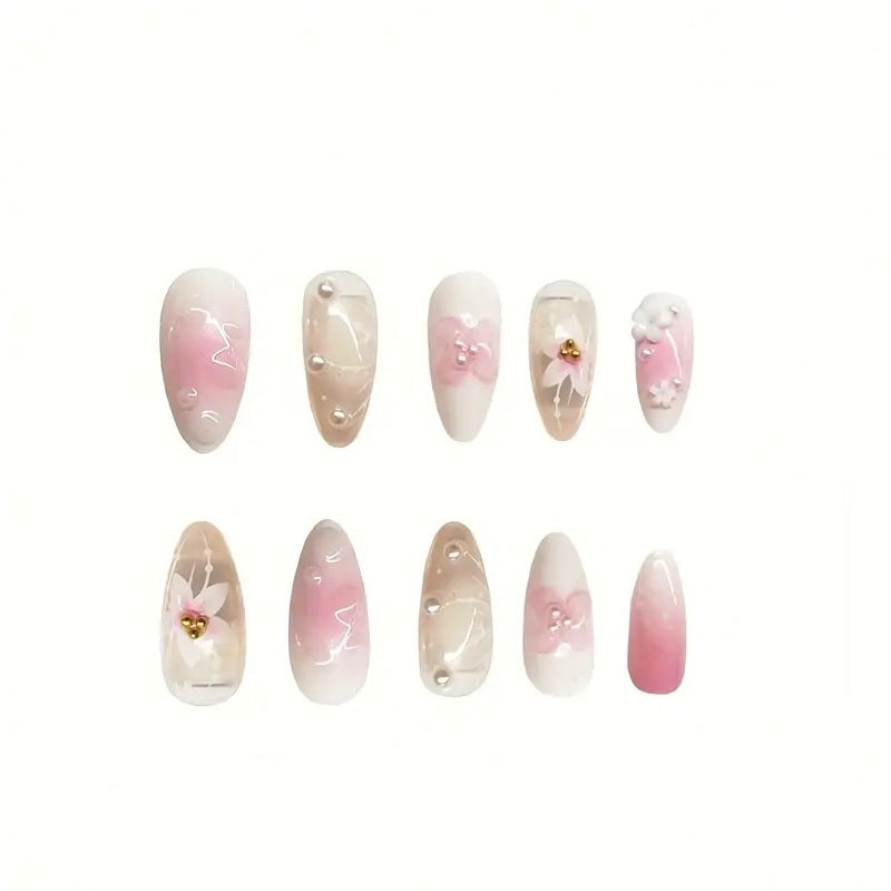 Dekorative florale Acryl-Nagelkunst-Verstärkungen Brehn