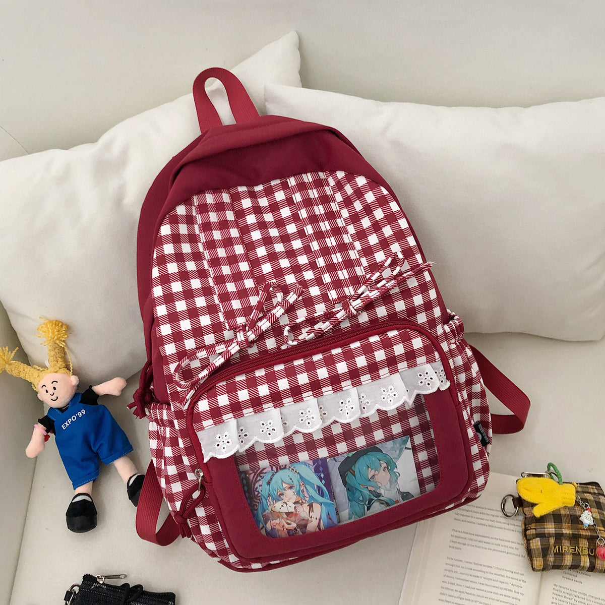 Stylischer Karomuster-Rucksack Brehn