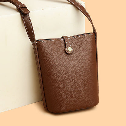 Kompakte Leder Crossbody Tasche