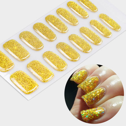 Glitzernde Gel-Nagel-Wraps