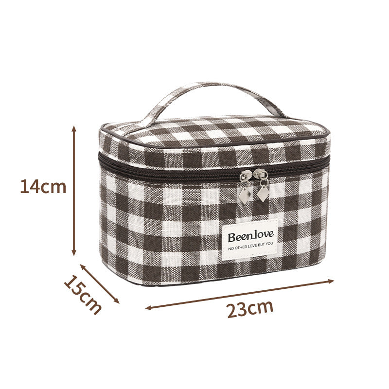 Stylische Karierte Make-up Tasche Brehn
