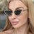 Damen Cat-Eye Sonnenbrille mit goldfarbenem Metallrahmen und UV-Schutz Brehn