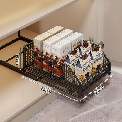 Ausziehbarer Mesh-Pantry-Schublade mit sanften Schließschienen und belüfteten Seiten