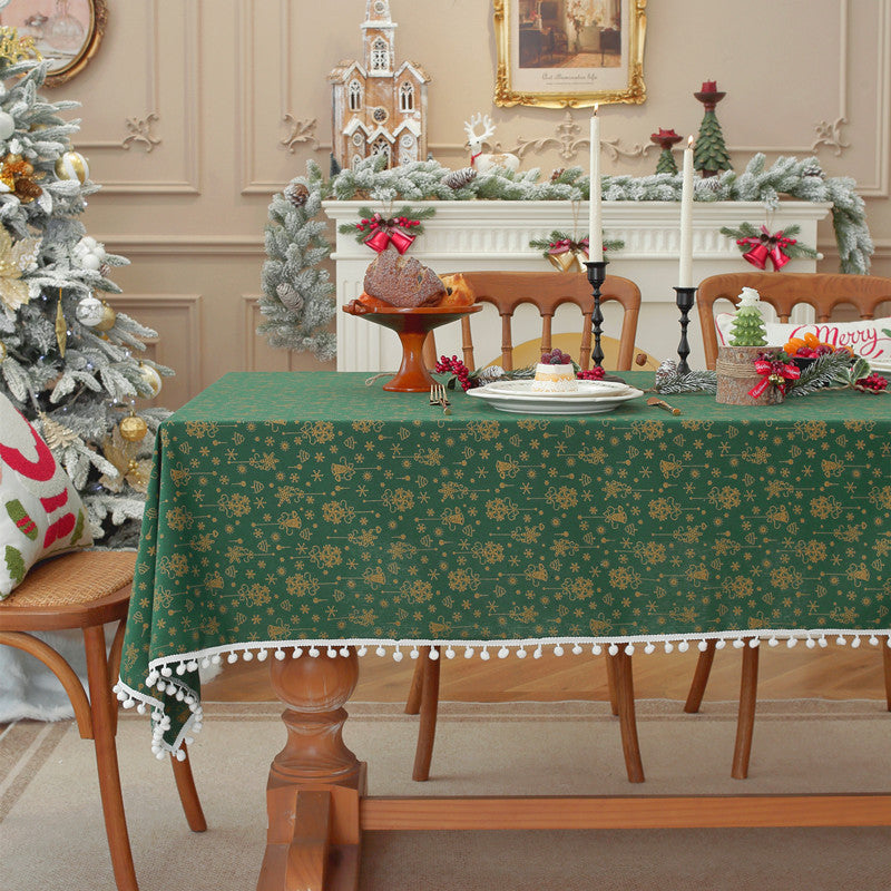 Festliches florales Drucktischdecken