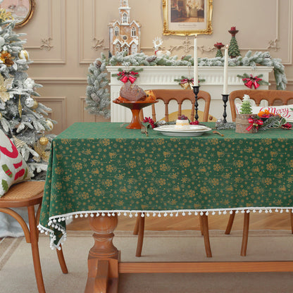 Festliches florales Drucktischdecken